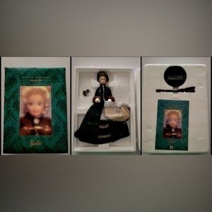 Holiday Caroler Barbie Porcelain Doll 1996 #15760 Mattel